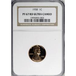 1958 1C Deep Cameo PR67 NGC