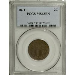 1871 2C Brown MS63 PCGS