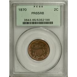 1870 2C Red and Brown PR65 PCGS