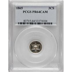 1865 3CS Cameo PR64 PCGS