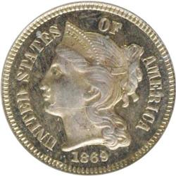 1869 3CN PR65 PCGS
