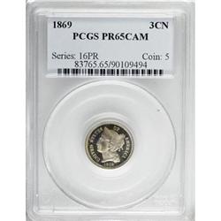1869 3CN Cameo PR65 PCGS