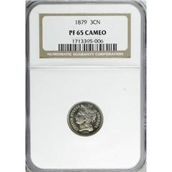 1879 3CN Cameo PR65 NGC
