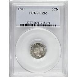 1881 3CN PR66 PCGS