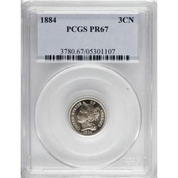 1884 3CN PR67 PCGS