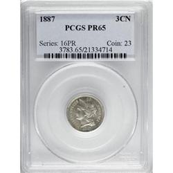 1887 3CN PR65 PCGS