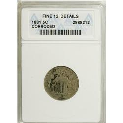 1881 5C F12 ANACS
