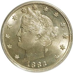 1883 5C No Cents MS65 PCGS