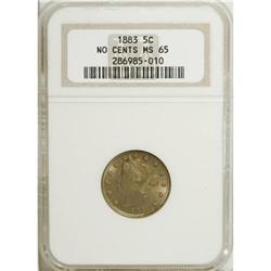 1883 5C No Cents MS65 NGC