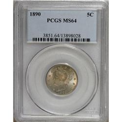 1890 5C MS64 PCGS