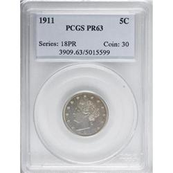 1911 5C PR63 PCGS