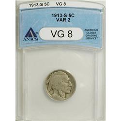 1913-S 5C Type Two VG8 ANACS