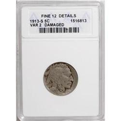 1913-S 5C Type Two F12 ANACS