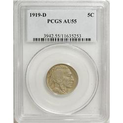1919-D 5C AU55 PCGS