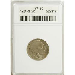 1924-S 5C VF20 ANACS