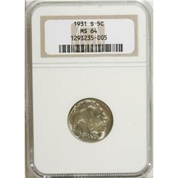 1931-S 5C MS64 NGC