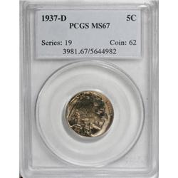 1937-D 5C MS67 PCGS