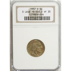 1937-D 5C Three-Legged VF35 NGC