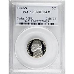 1982-S 5C Deep Cameo PR70 PCGS