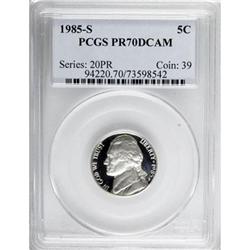 1985-S 5C Deep Cameo PR70 PCGS