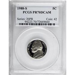 1988-S 5C Deep Cameo PR70 PCGS