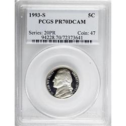 1993-S 5C Deep Cameo PR70 PCGS