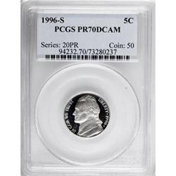 1996-S 5C Deep Cameo PR70 PCGS