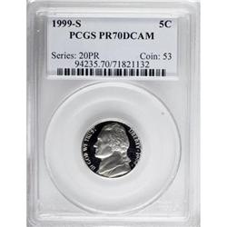 1999-S 5C Deep Cameo PR70 PCGS