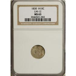 1830 H10C MS63 NGC