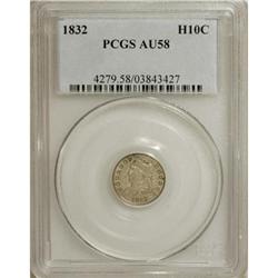 1832 H10C AU58 PCGS