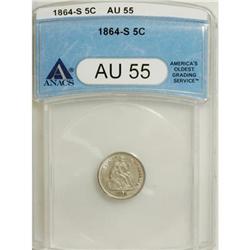 1864-S H10C AU55 ANACS