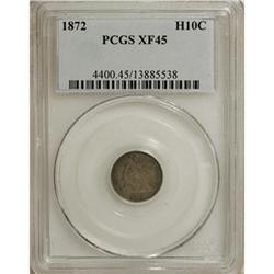 1872 H10C XF45 PCGS
