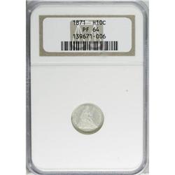 1871 H10C PR64 NGC