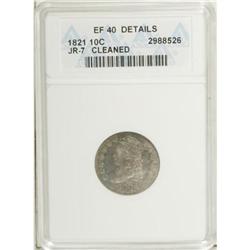 1821 10C Large Date XF40 ANACS