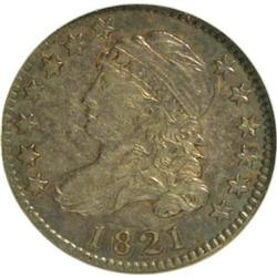 1821 10C Large Date AU53 NGC