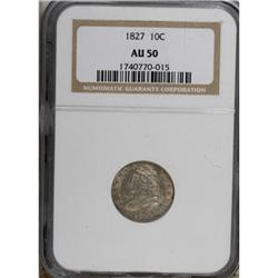 1827 10C AU50 NGC