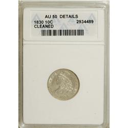 1830 10C Medium 10C AU50 ANACS