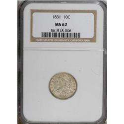 1831 10C MS62 NGC
