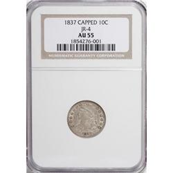 1837 10C AU55 NGC