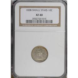 1838 10C Small Stars XF40 NGC
