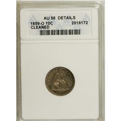 1859-O 10C AU58 ANACS