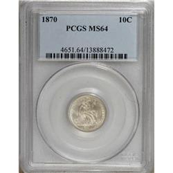 1870 10C MS64 PCGS