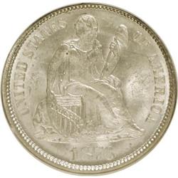 1876 10C MS64 NGC