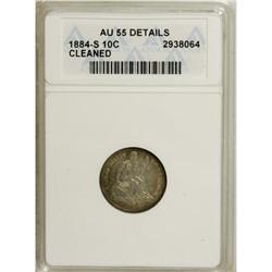 1884-S 10C AU55 ANACS
