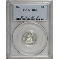 1862 10C PR63 PCGS
