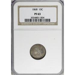 1868 10C PR63 NGC