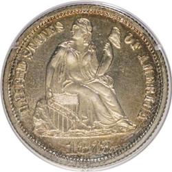 1873 10C No Arrows, Closed 3 PR63 PCGS