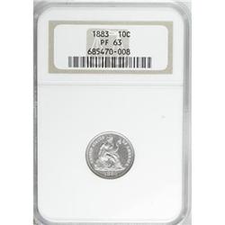 1883 10C PR63 NGC