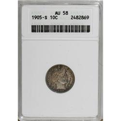 1905-S 10C AU58 ANACS