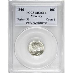 1916 10C Full Bands MS66 PCGS